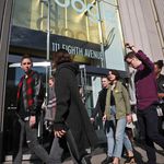 Employees leave Google in New York. (Bebeto Matthews/AP/Shutterstock)